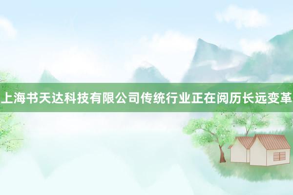 上海书天达科技有限公司传统行业正在阅历长远变革